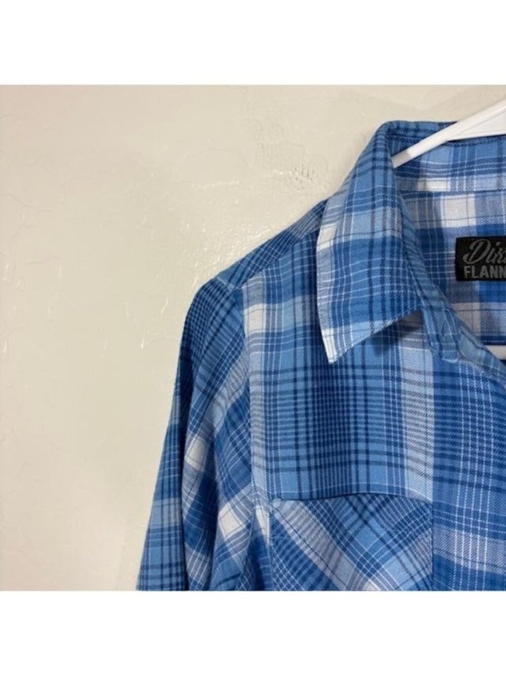 Dixxon Flannel Co. Shirt Dress Womens Small Blue Plaid Belted Long Sleeve - Picture 2 of 7